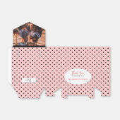 Ballotins Christening 1 Section Saumon photo Coeurs roses (Déplié)