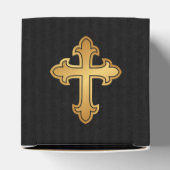 Ballotins Christian Cross Fleury Gold sur Black (Haut)