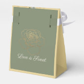 Ballotins Christian Gold Floral Wedding Favor Box (Arrière)