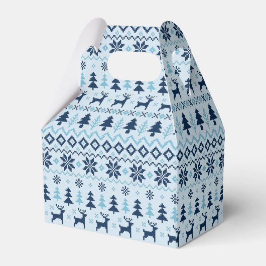 Ballotins CHRISTMAS Blue Deer motif personnalisé Faveur G (Arrière)