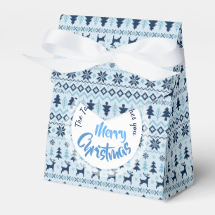 Ballotins CHRISTMAS Blue Deer motif personnalisé Favoriser 