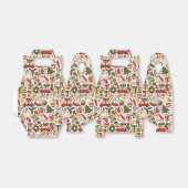 Ballotins Christmas Doodle Pattern Favor Box (Déplié)