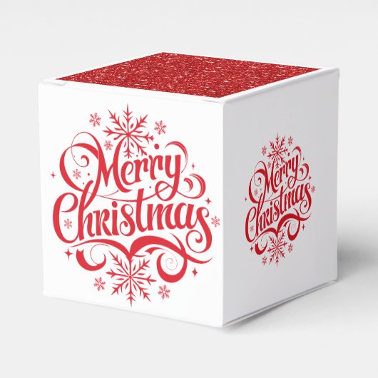 Ballotins Christmas Merry Christmas Favor Gift Box (Verso)