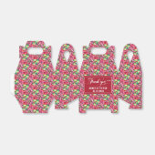 Ballotins  Christmas Red Wedding favor box (Déplié)