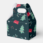 Ballotins Christmas Trees et Holly Modern Pattern Dark Blue (Verso)