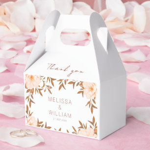 Ballotins Chute Aquarelle Florale Mariage d'ivoire Merci