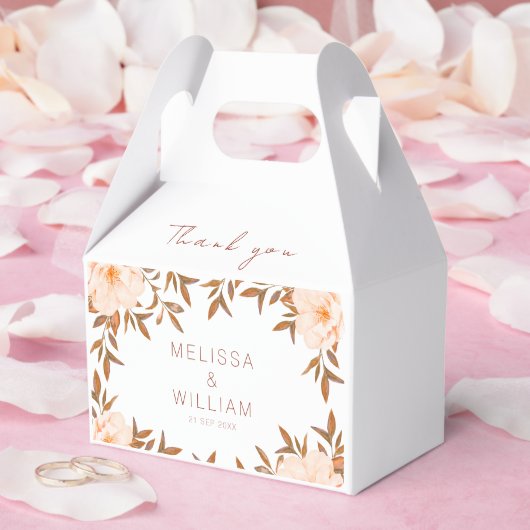 Ballotins Chute Aquarelle Florale Mariage d'ivoire Merci (Mariage)