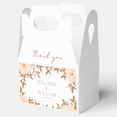 Ballotins Chute Aquarelle Florale Mariage d'ivoire Merci (Ouvert)