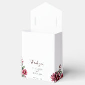 Ballotins Chute Burgundy Floral Mariage Aquarelle (Ouvert)