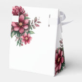 Ballotins Chute Burgundy Floral Mariage Aquarelle (Arrière)