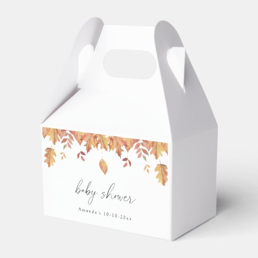 Ballotins Chute du baby shower d'automne feuille (Verso)