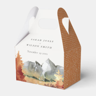 Ballotins Chute Rouille Orange Mountain Trees Mariage de feu