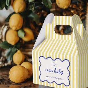 Ballotins Ciao Baby Main dessinée Baby shower bleu et jaune