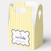 Ballotins Ciao Baby Main dessinée Baby shower bleu et jaune (Ouvert)