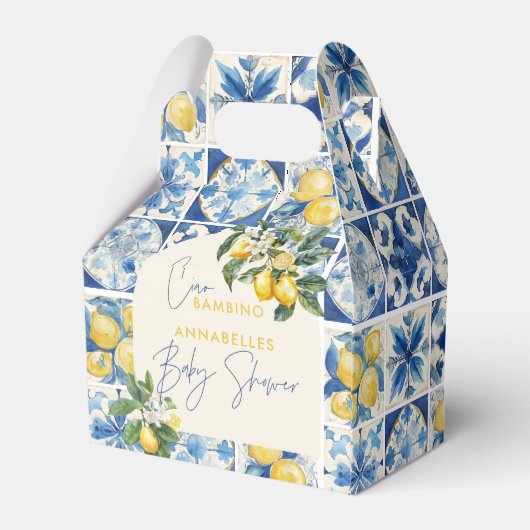 Ballotins Ciao Bambino shower de bébé au citron grec (Arrière)