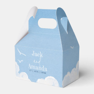 Ballotins Ciel bleu clair Aquarelle Mariage Faveur Boîtes
