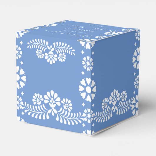 Ballotins Cielito lindo baby shower bleu poussiéreux en fave (Arrière)