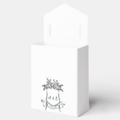 Ballotins Cimier noir blanc mariage boîte de préférence (Ouvert)
