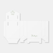 Ballotins Cimier Sage Vert Mariage Boîte de Faveur (Déplié)