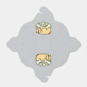Ballotins Cinnamon Roll Honey Bun Dessin Design Gris Cute (Déplié)