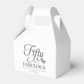 Ballotins Cinquante et fabuleuse Faveur boîte d'anniversaire (Verso)