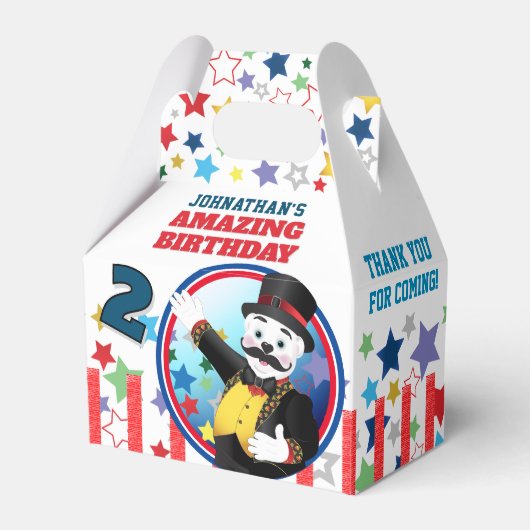 Ballotins Circus Polar Bear Ringmaster Favor Boxes (Verso)