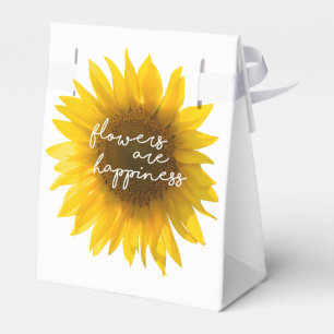 Ballotins Citation tournesol "les fleurs sont le bonheur"