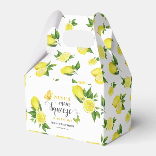 Ballotins Citron Baby shower principal de Mama Squeeze Cute (Verso)