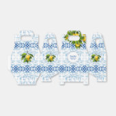 Ballotins Citron bleu et blanc Mariage méditerranéen (Déplié)