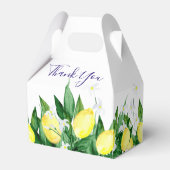 Ballotins Citron vert Fleur de mariage boîte de préférence (Verso)