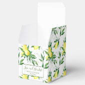 Ballotins Citron vert Fleur de mariage boîte de préférence (Ouvert)