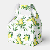 Ballotins Citron vert Fleur de mariage boîte de préférence (Arrière)