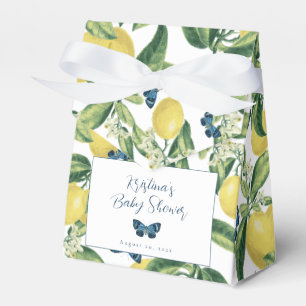 Ballotins Citrons Blue Butterflies Baby shower Ballotin