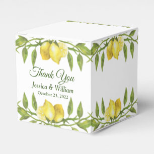 Ballotins Citrons & verdure Aquarelle Mariage cadeau