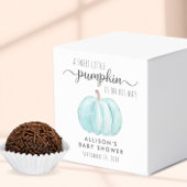 Ballotins Citrouille bleu Aquarelle bébé garçon douche Merci