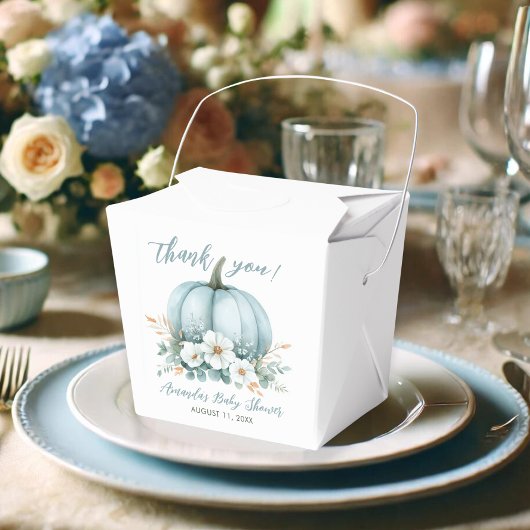 Ballotins Citrouille bleu automne Baby shower d'Eucalyptus F