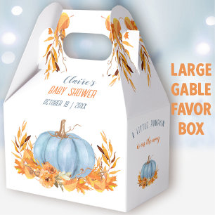 Ballotins Citrouille Bleu Automne Baby shower garçon Grand G