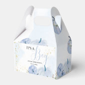 Ballotins Citrouille bleu automne Floral Boy Baby shower (Arrière)