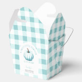 Ballotins Citrouille Bleu En vichy Plaid  garçon Baby shower (Ouvert)