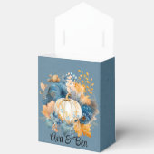 Ballotins Citrouille bleu et orange Peony Mariage (Ouvrir)