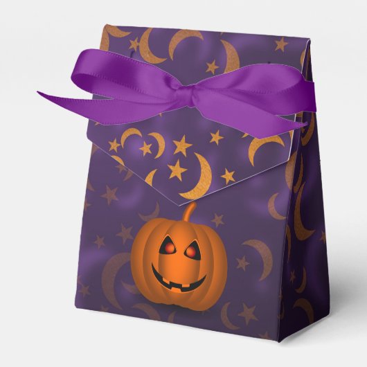 Ballotins Citrouille brillant Halloween Lune violet Ballotin (Verso)
