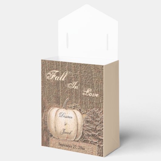 Ballotins Citrouille d'automne Gold White Pays Mariage rusti (Ouvert)