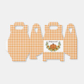 Ballotins Citrouille et tournesols à carreaux orange Merci (Déplié)