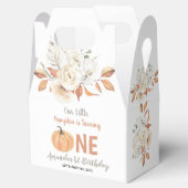Ballotins Citrouille orange 1er anniversaire Rustique Floral (Ouvert)