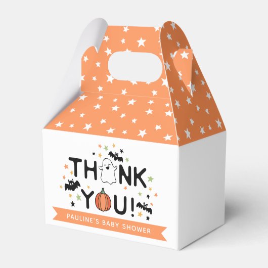 Ballotins Citrouille Orange Baby shower Halloween Merci (Verso)