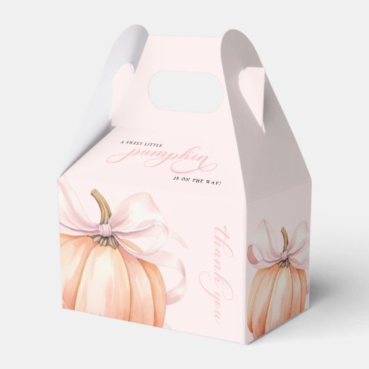 Ballotins Citrouille rose Bow sur le chemin Baby shower Ball (Verso)