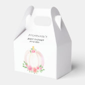 Ballotins Citrouille rose Floral Baby Girl's Shower (Verso)