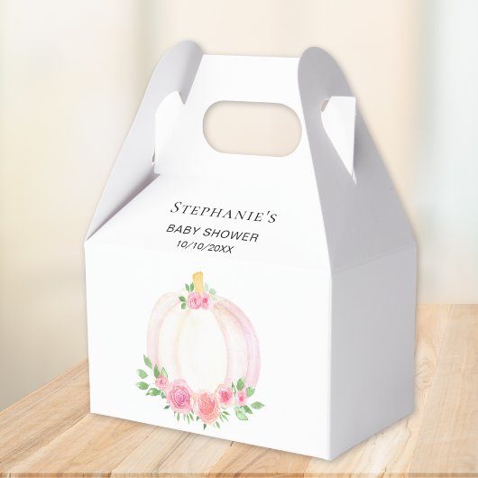 Ballotins Citrouille rose Floral Baby Girl's Shower