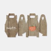 Ballotins Citrouille rustique Baby shower de chute de bois F (Déplié)