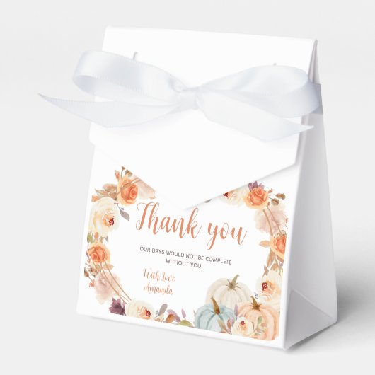 Ballotins Citrouille rustique Boho Floral Chute d'amour Ball (Verso)